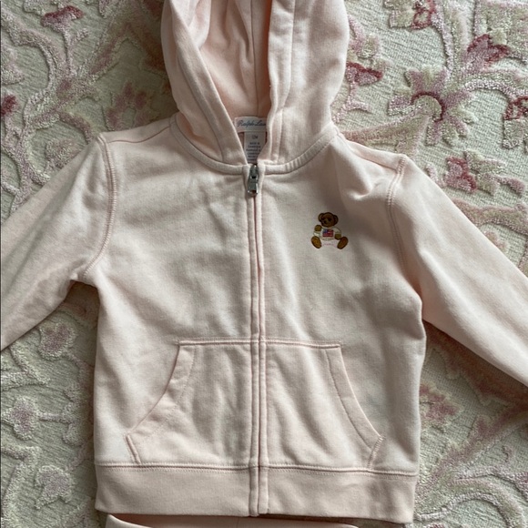 Ralph Lauren Baby Girls Pink Hoodie Set, size 9-12 months - Picture 2 of 6
